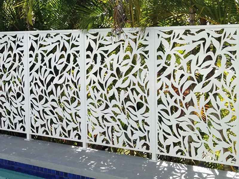 laser cut metal fence panels