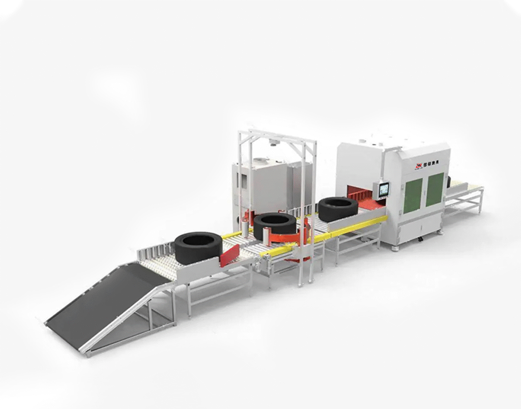tire steel frame cleaning connection line