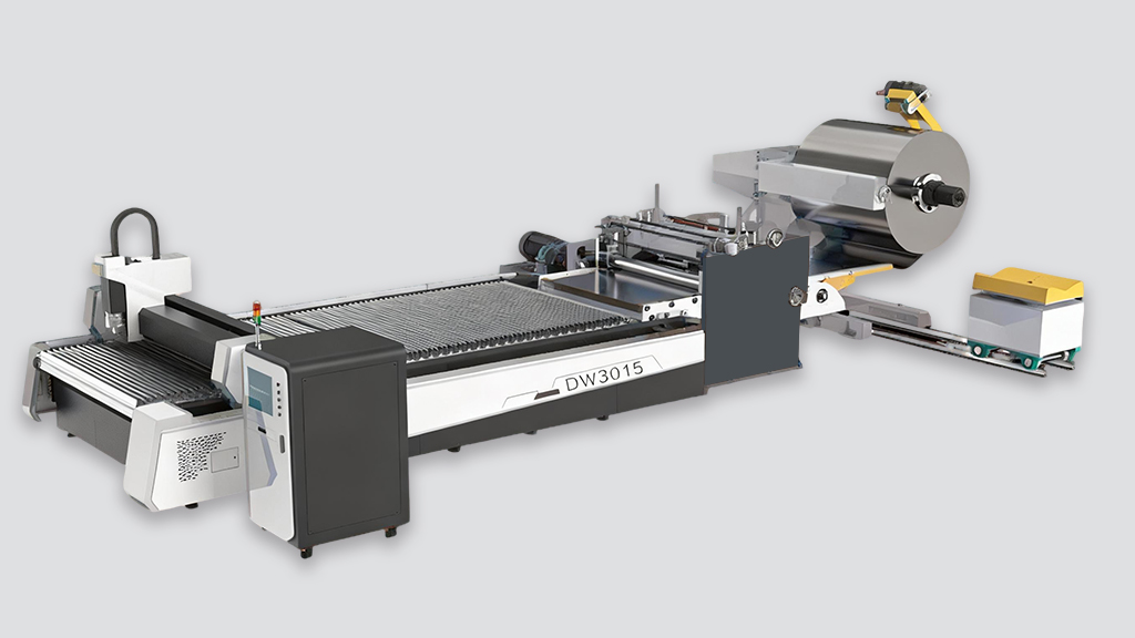 laser cutting machine with steel coil material loading function 1