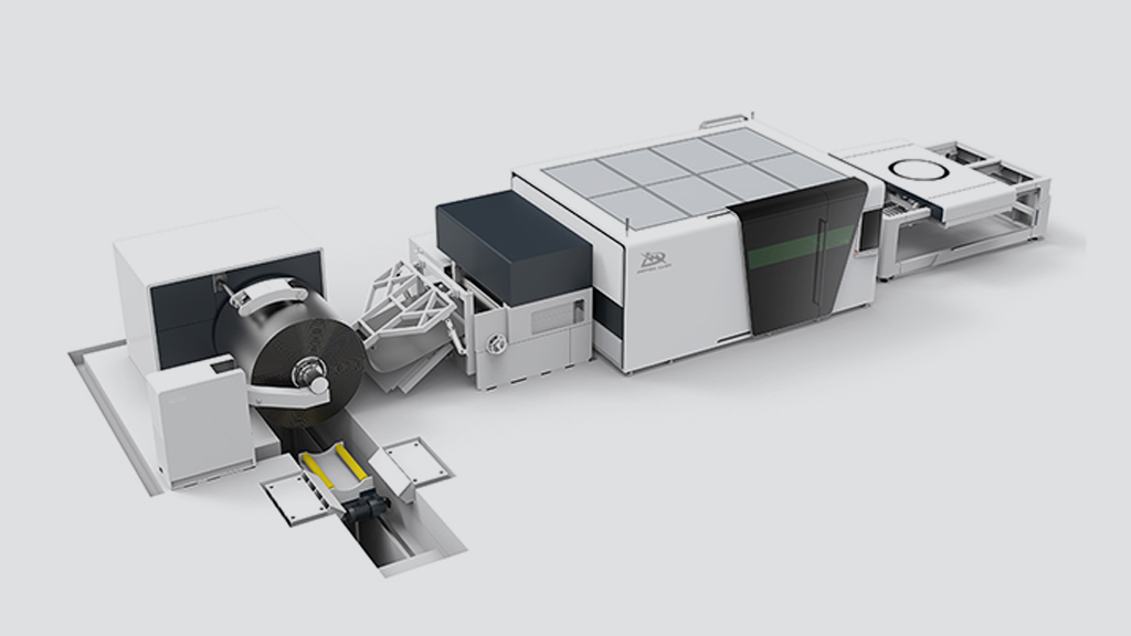 laser cutting machine with steel coil materials loading function 2