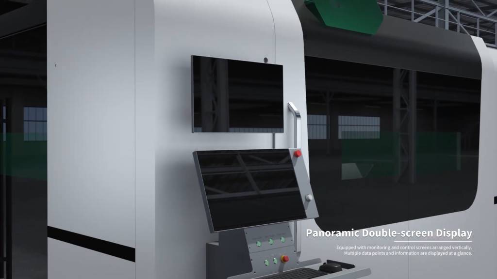 panoramic double screen display