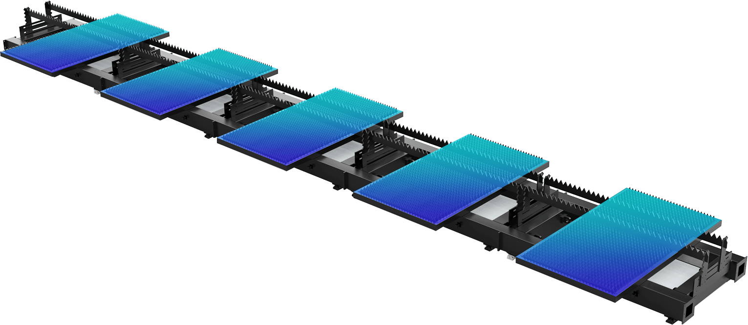 modular heavy duty ground rail bed structure 1